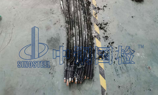 电缆成束阻燃实验后