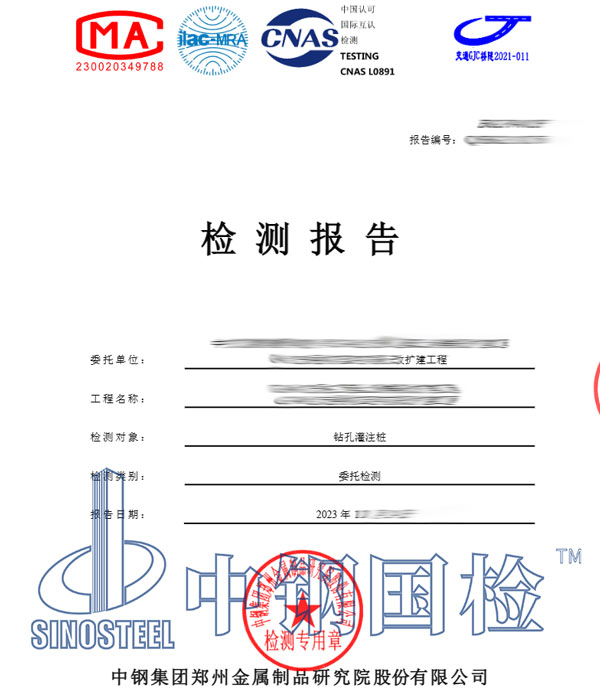 灌注桩检测报告