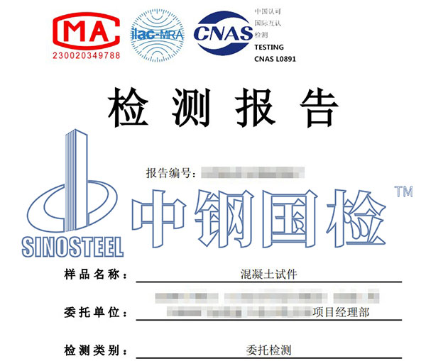混凝土试块水溶性氯离子检测报告