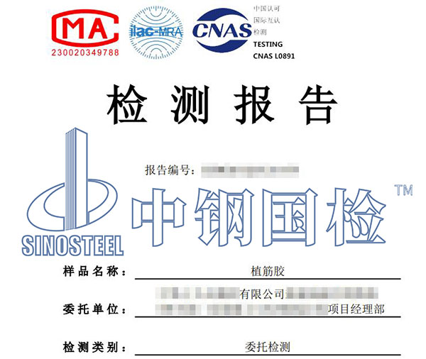 植筋胶检测报告